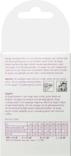 Otalgan Oordoppen Mini - Beschermende Oordopjes - 20 Paar 25 Otalgan Oordoppen Mini - Beschermende Oordopjes - 20 Paar -MEDISANA Shop 547x1200 1