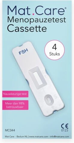 Mat Care Menopauzetest Cassette - Vruchtbaarheidstest Vrouw - 4 Stuks