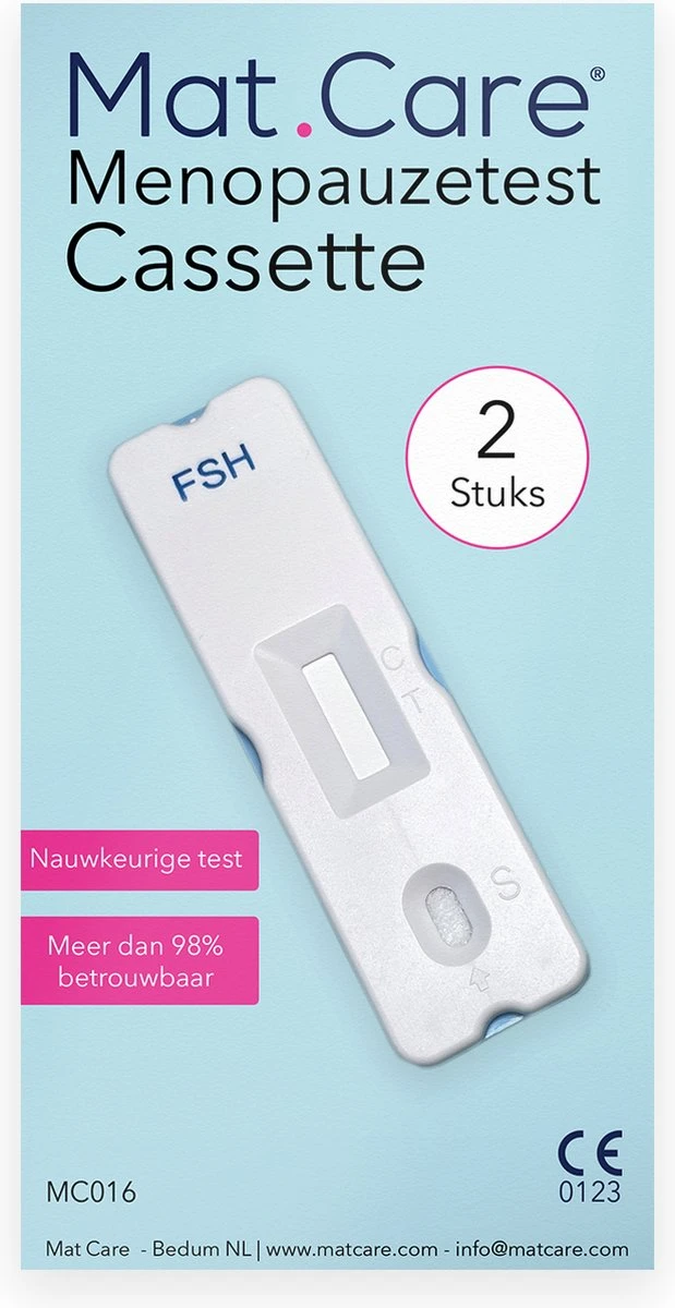 Mat Care Menopauzetest Cassette - Vruchtbaarheidstest Vrouw - 2 Stuks 3 Mat Care Menopauzetest Cassette - Vruchtbaarheidstest Vrouw - 2 Stuks