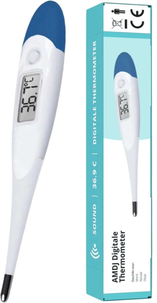 Digitale Thermometer - Voor Baby's, Kinderen En Volwassenen - Temperatuur Meten Via Oksel, Mond Of Rectaal - Lichaamstemperatuur - Koorts Meting - Meet Instrument 4 Digitale Thermometer - Voor Baby's, Kinderen En Volwassenen - Temperatuur Meten Via Oksel, Mond Of Rectaal - Lichaamstemperatuur - Koorts Meting - Meet Instrument - Afbeelding 3