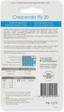 Oordoppen Voor Vliegtuigen Crescendo FLY 20dB -MEDISANA Shop 688x1200 6