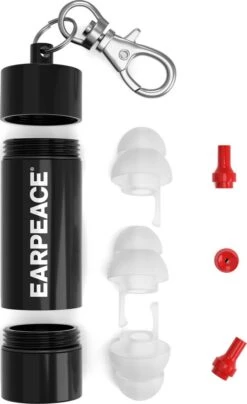 EarPeace Music Festival Oordopjes - Partyplug - Gehoorbescherming Voor Muziek, DJ’s, Festivals, Werk Of Vliegtuig - Betrouwbare En Herbruikbare Oordoppen - Earplugs Met Opbergcase - Zwart -MEDISANA Shop 734x1200 1