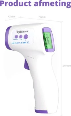 Simple Lifestyle® Infrarood Thermometer - Gecertificeerd - Contactloos -MEDISANA Shop 739x1200 2