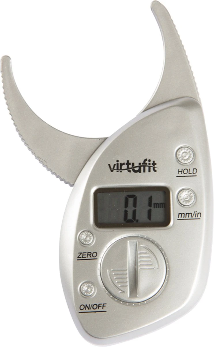 Huidplooimeter - VirtuFit Digitale Vetpercentagemeter - Vet Meter - Grijs 3 Huidplooimeter - VirtuFit Digitale Vetpercentagemeter - Vet Meter - Grijs