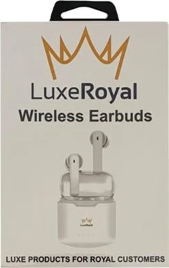LuxeRoyal Draadloze Oordopjes - Wit - Wireless Earbuds - Bluetooth Oordopjes - Draadloze Oortjes -MEDISANA Shop 758x1200