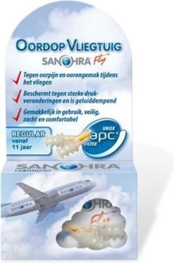 TRAVELSAFE Sanohra - Vliegtuig - Volwassenen - Oordoppen - 1 Paar -MEDISANA Shop 792x1200 2