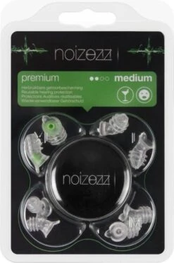 Noizezz - Green Medium - Gehoorbescherming Met Demping Tot 24 DB - Groen - Oordoppen - 4 Maten -MEDISANA Shop 796x1200 3