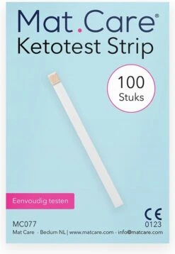 Mat Care Ketostrips - Ketonentest - Ketose Teststrips - Ketosticks - Ketotest 100 Stuks