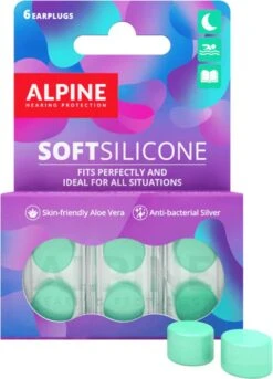 Alpine SoftSilicone - 6 Kneedbare Silicone Oordoppen - 28dB Geluiddempende Oordoppen Voor Slapen, Zwemmen & Concentratie - 3 Paar (6 Stuks) -MEDISANA Shop 864x1200 1
