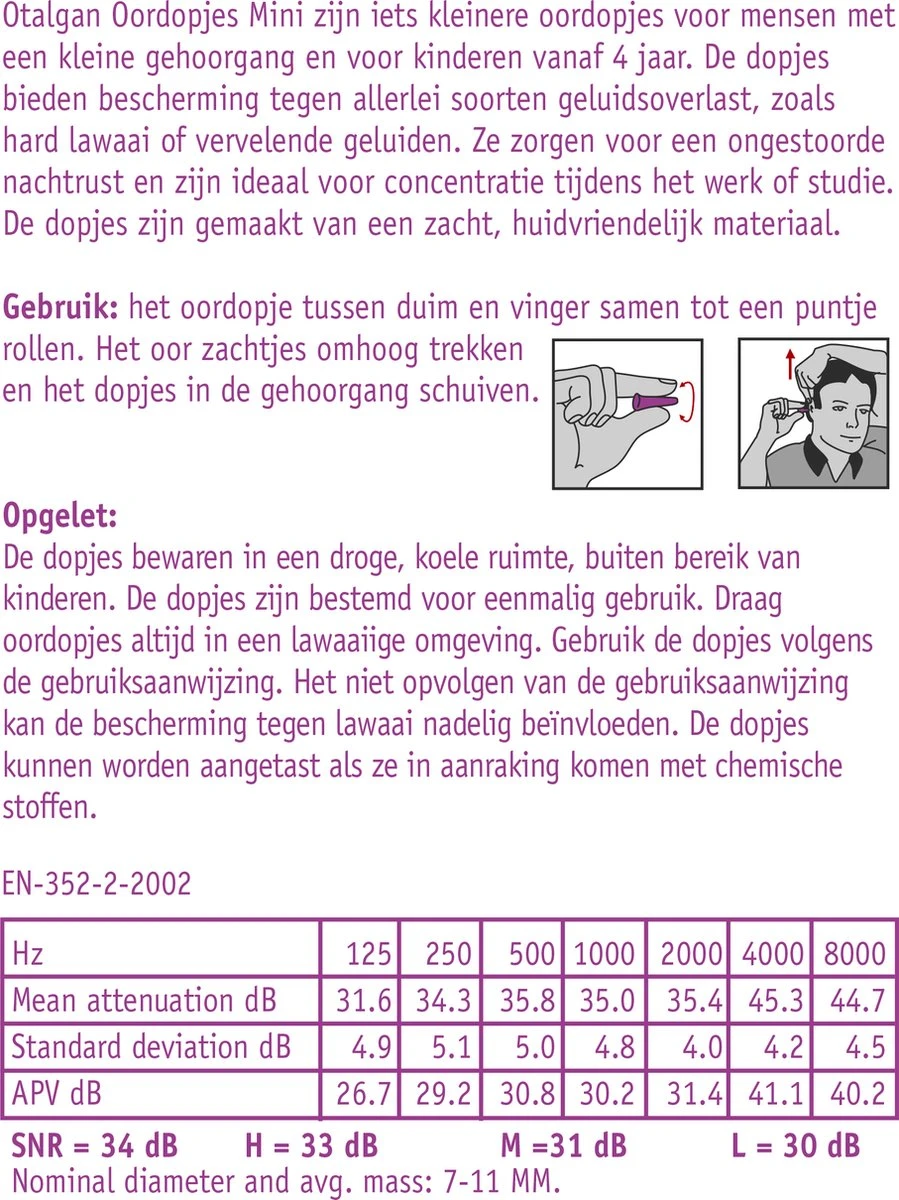 Otalgan Oordoppen Mini - Beschermende Oordopjes - 20 Paar 9 Otalgan Oordoppen Mini - Beschermende Oordopjes - 20 Paar - Afbeelding 7