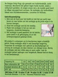 Otalgan Party Plugs Oordoppen - Oordopjes Tegen Harde Muziek - 1 Paar -MEDISANA Shop 913x1200 1