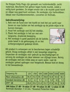 Otalgan Party Plugs Oordoppen - Oordopjes Tegen Harde Muziek - 1 Paar -MEDISANA Shop 913x1200 2