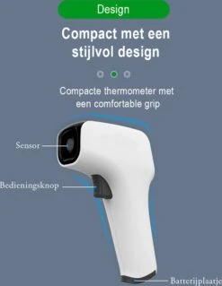 Salvaro® Professionele Infrarood Thermometer - Contactloze Koortsthermometer - Vernieuwde Verbeterde Sensor -Voorhoofd En Lichaam Thermometer - Kinderen En Volwassenen - Met Nederlandse Handleiding En Icl. Batterijen -MEDISANA Shop 928x1200 1