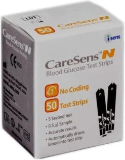 CareSens-N Glucose Teststrip 50st -MEDISANA Shop 942x1200 1