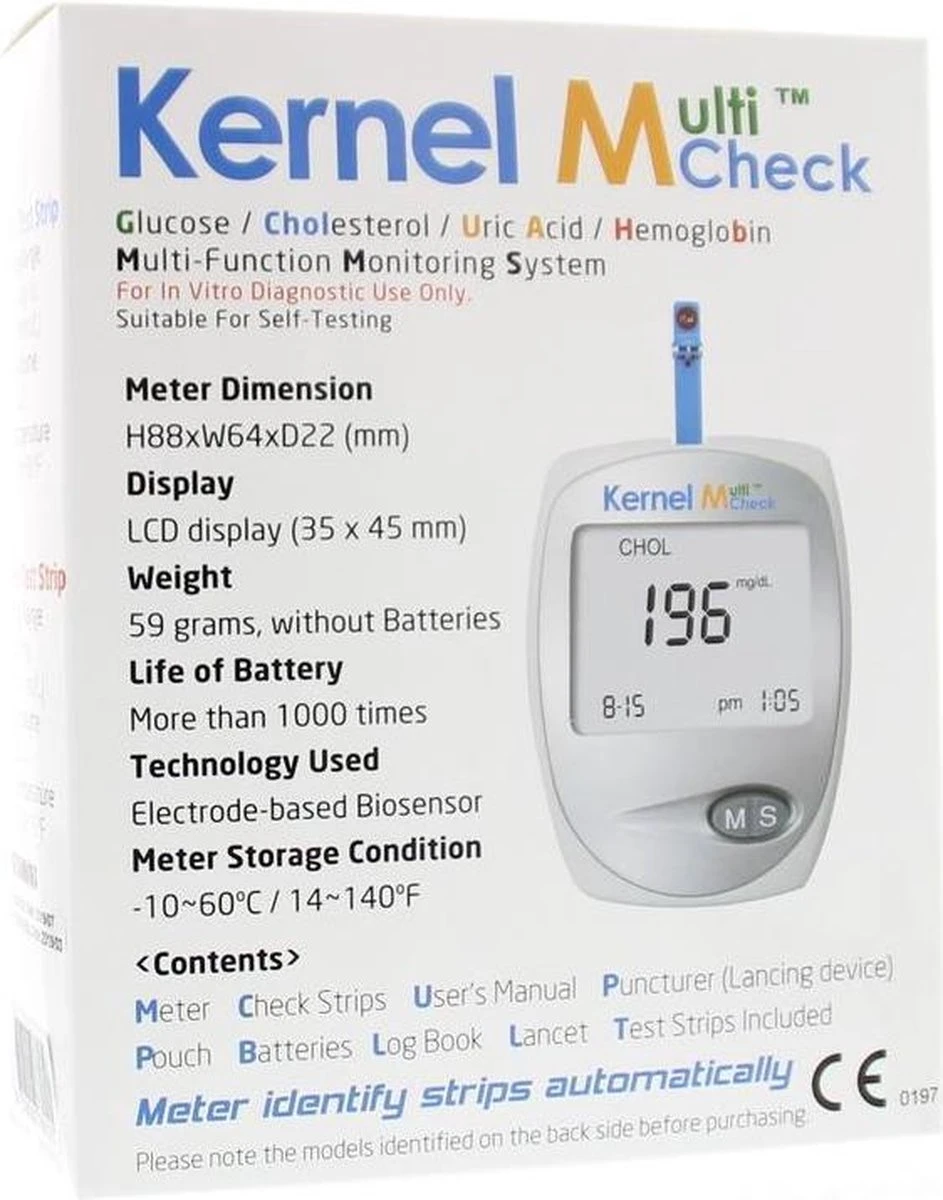 Testjezelf.nu - Multicheck Glucose & Cholesterolmeter Startpakket - 1 Stuk - Cholesteroltest 5 Testjezelf.nu - Multicheck Glucose & Cholesterolmeter Startpakket - 1 Stuk - Cholesteroltest - Afbeelding 3