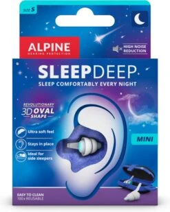 Alpine SleepDeep Mini - Oordoppen Voor Slapen- Maximale Geluidsdemping - Perfect Voor Zijslapers - 27dB - Small 27dB - 1 Paar -MEDISANA Shop 959x1200 1