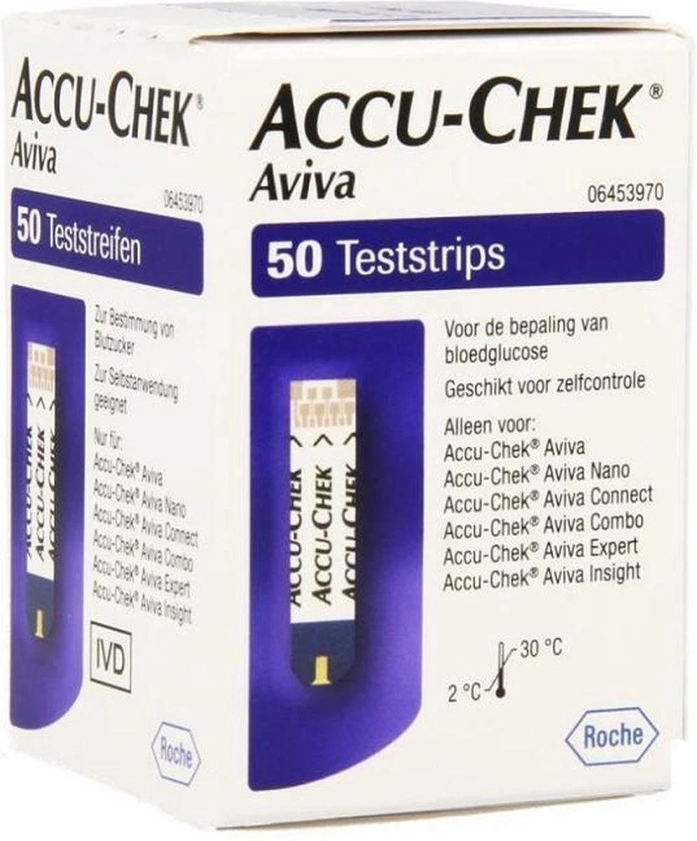 Accu-Chek Aviva Teststrips 50 Stuks 3 Accu-Chek Aviva Teststrips 50 Stuks