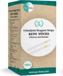 Go-Keto Keto Sticks - Glucose - Ketone Urine Test Strips (GLU/KET)